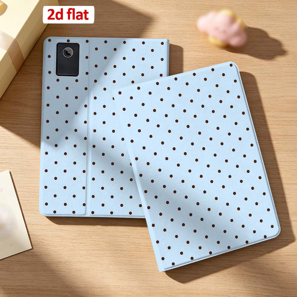 Lenovo Tablet P12 Accessories - Roze witte stippen hoes voor Lenovo