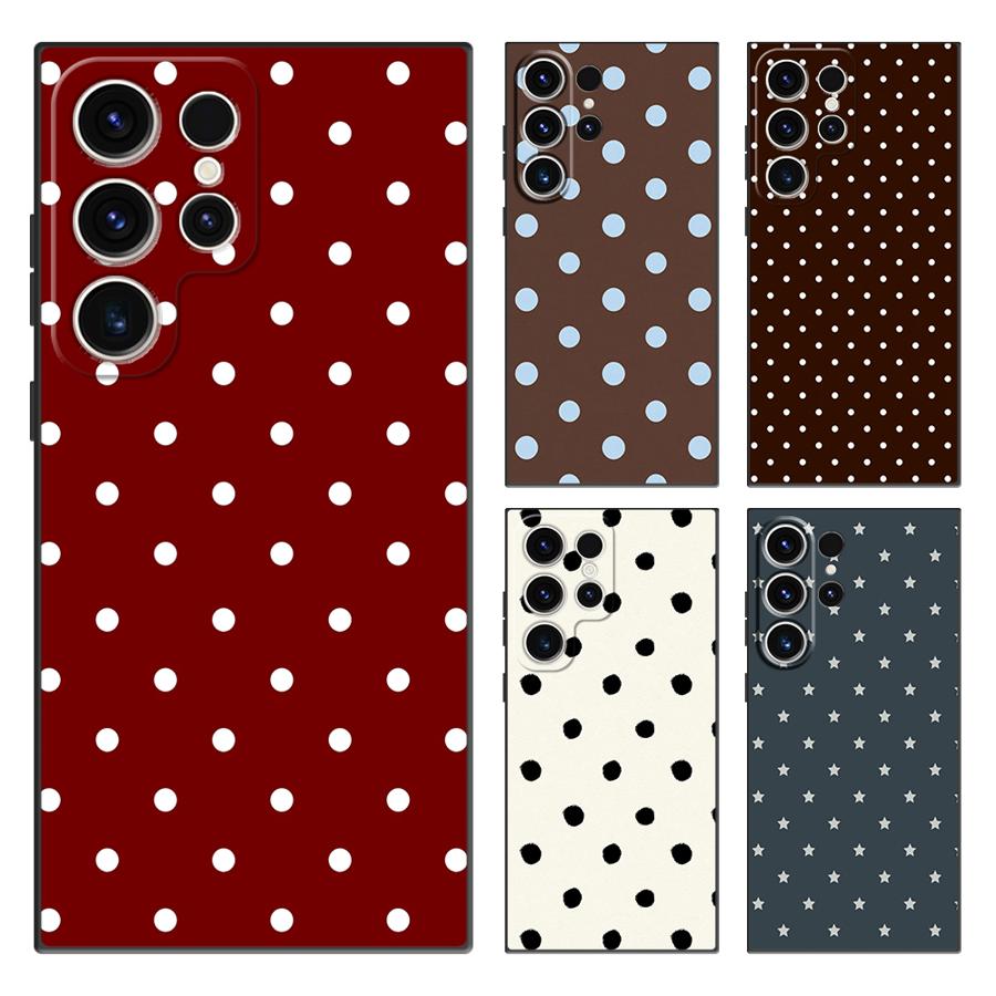 Tablet S9 Fe Accessories - Retro Polka Dots Telefoonhoesje voor Samsung