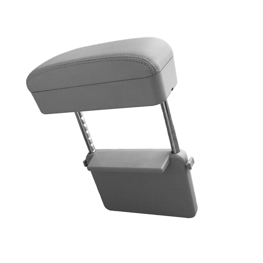 Wireless Charging Pad - Universele grijze auto-armsteunbox met draadloze oplader,