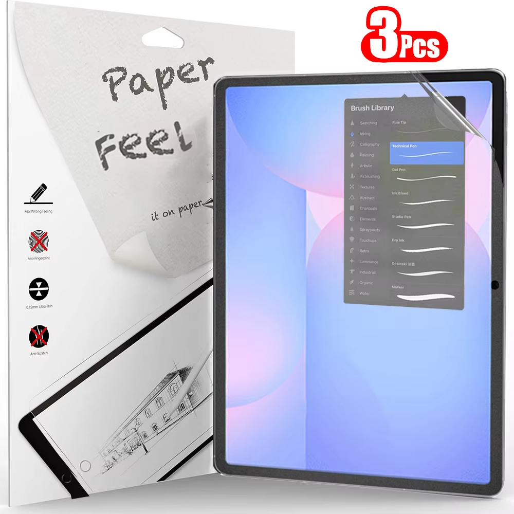 Tablet S9 Fe Accessories - 3 stuks papier voelt als schermbeschermer