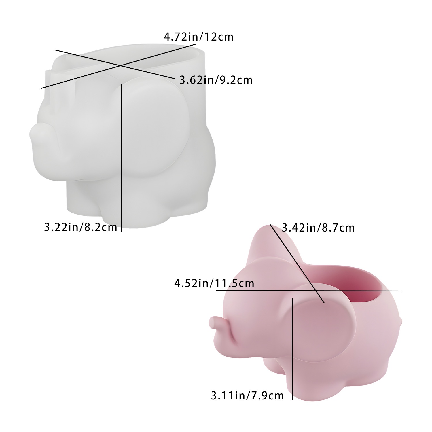 Case With Pencil Holder - DIY Olifant Opbergbeker Harsen Mal Schattige