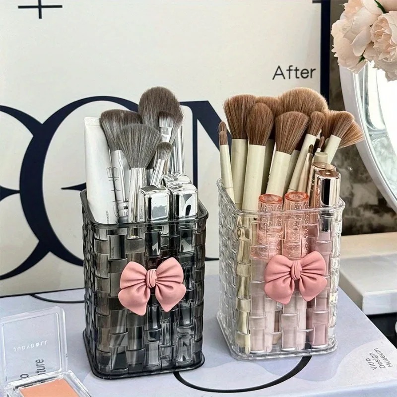 Case With Pencil Holder - 2 stuks transparante acryl opbergdoos voor