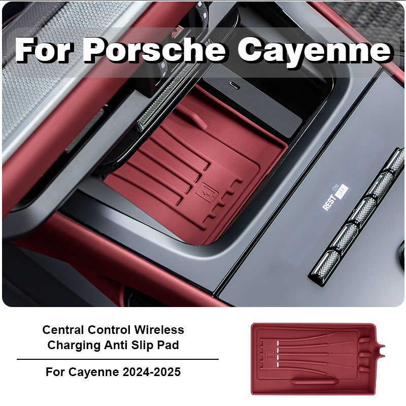 Wireless Charging Pad - Voor Porsche Cayenne 2018-2025 Siliconen Auto