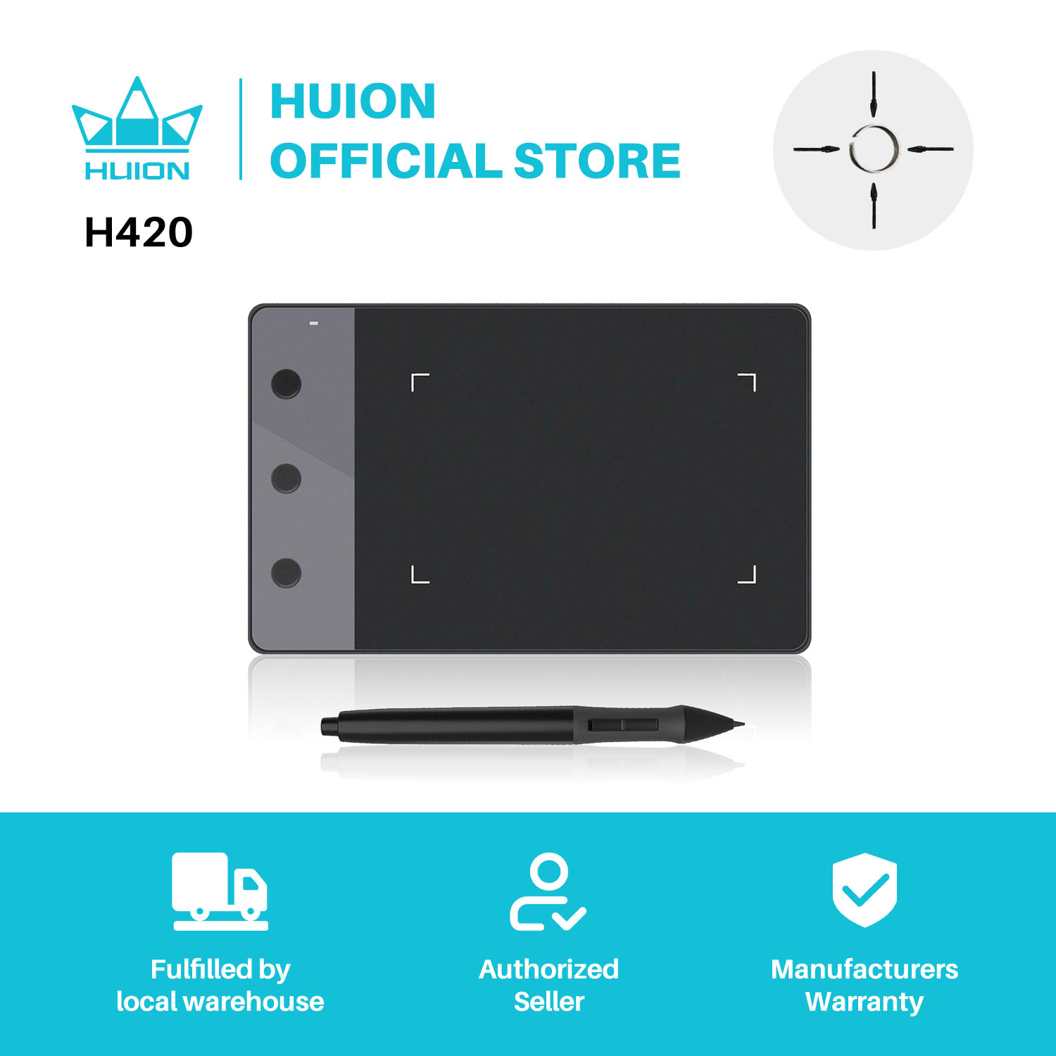 Huion Tablet Accessories - Nieuwe Huion H420 Grafische Tabletten 4