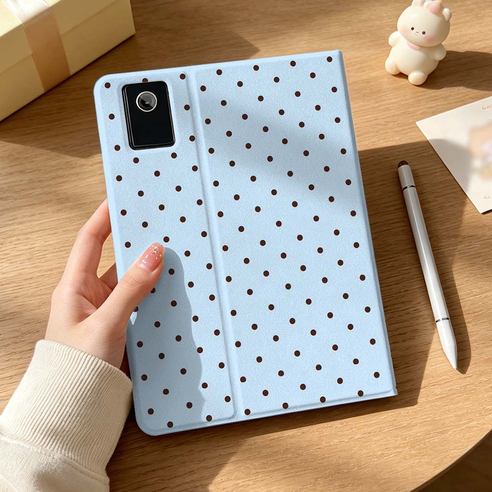 Roze witte stippen hoes voor L - Lenovo Tablet P12 Accessories recensie en prijs