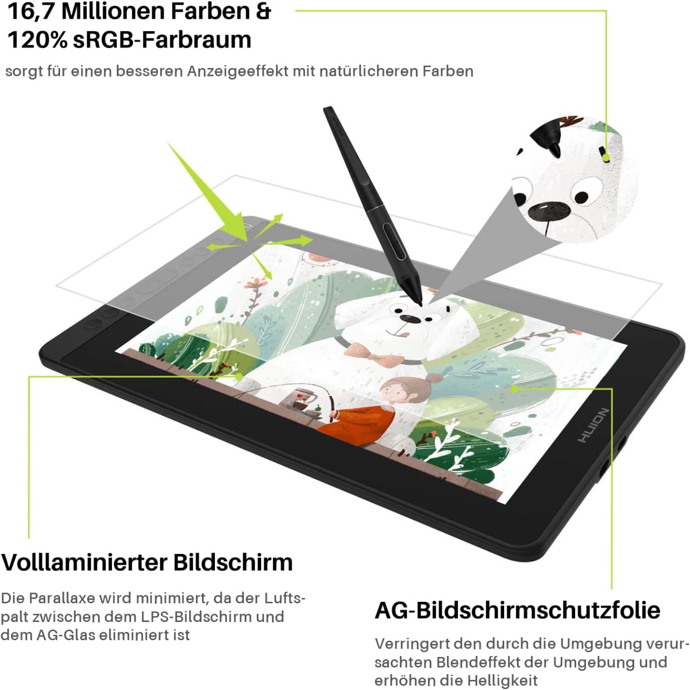 HUION Kamvas 12 11,6 inch teke - Huion Tablet Accessories recensie en prijs