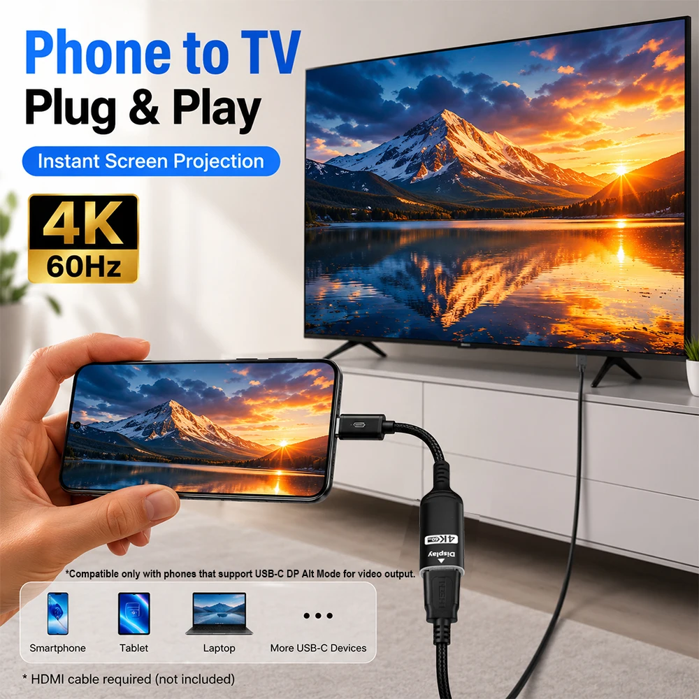 USB C naar HDMI-adapter 4K@60H - Hdmi Adapter Tablet recensie en prijs