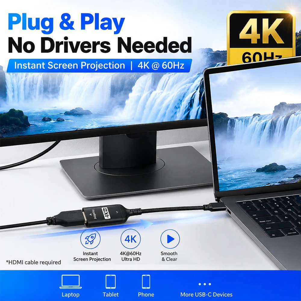 USB C naar HDMI-adapter 4K@60H - Hdmi Adapter Tablet recensie en prijs