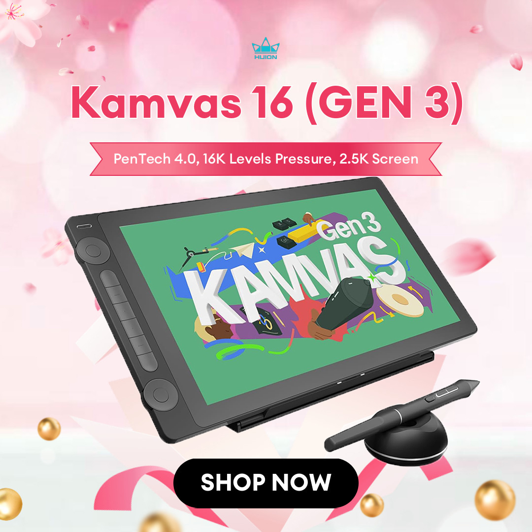 Huion Kamvas 16 (Gen 3) grafis - Huion Tablet Accessories recensie en prijs